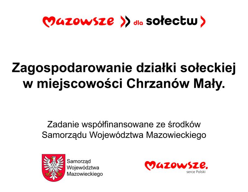 Zagospodarowanie działki sołeckiej w miejscowości Chrzanów Mały.