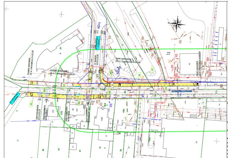 Poprawa bezpieczeństwa ruchu drogowego na 2 przejściach dla pieszych w Grodzisku Mazowieckim na ul. Montwiłła, Spokojnej na drogach nr 1505W, 150932W
