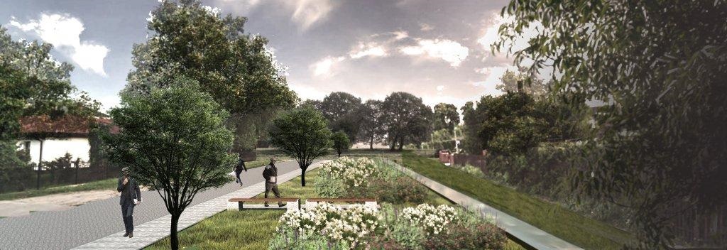 Wizualizacja zieleni nad rzeką